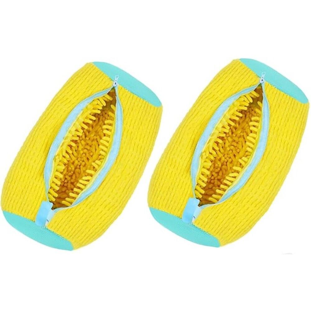 NWT ~ 2 Pack Large Thick Yellow Reusable Shoe Washing Bags for Washer & Dryer